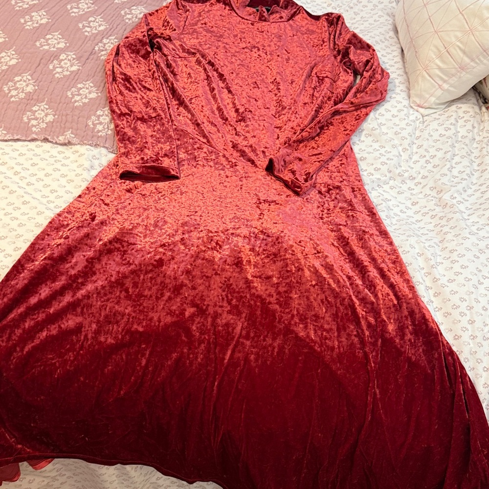 BCBGMaxazria red Velvet Dress